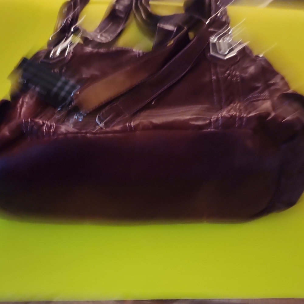Elegant Brown and Yellow Satchel by Angel Barcelo. - Picture 8 of 10